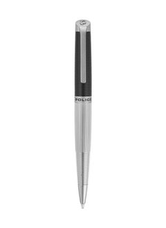 POLICE Candara Black And Silver With Stainless Steel Trims Medium Drill Point Gents Pen  - Image 4