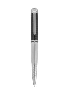 POLICE Candara Black And Silver With Stainless Steel Trims Medium Drill Point Gents Pen  - Image 1