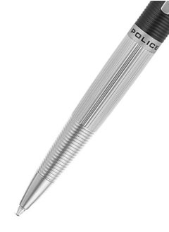 POLICE Candara Black And Silver With Stainless Steel Trims Medium Drill Point Gents Pen  - Image 3