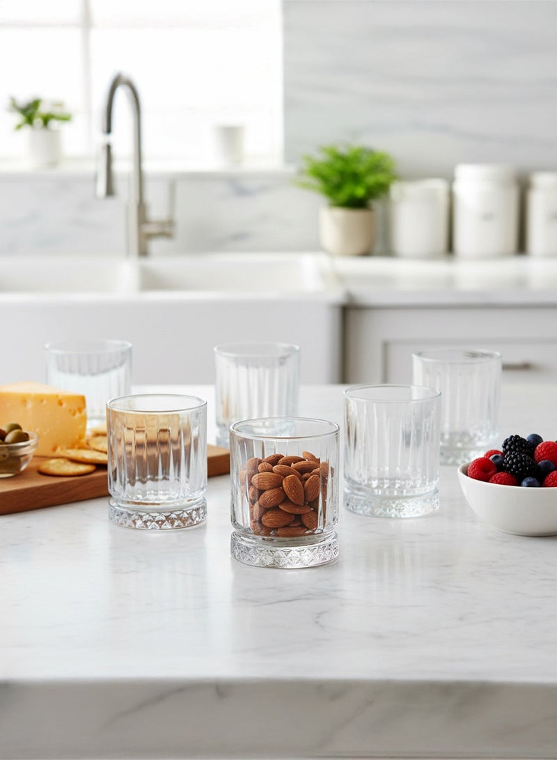 كويزين أرت طقم أكواب قصيرة إيفا -  قطع،  مل - كريستال شفاف، آمنة لغسالة الصحون، أكواب أنيقة للكوكتيلات والويسكي والعصير - Image 5
