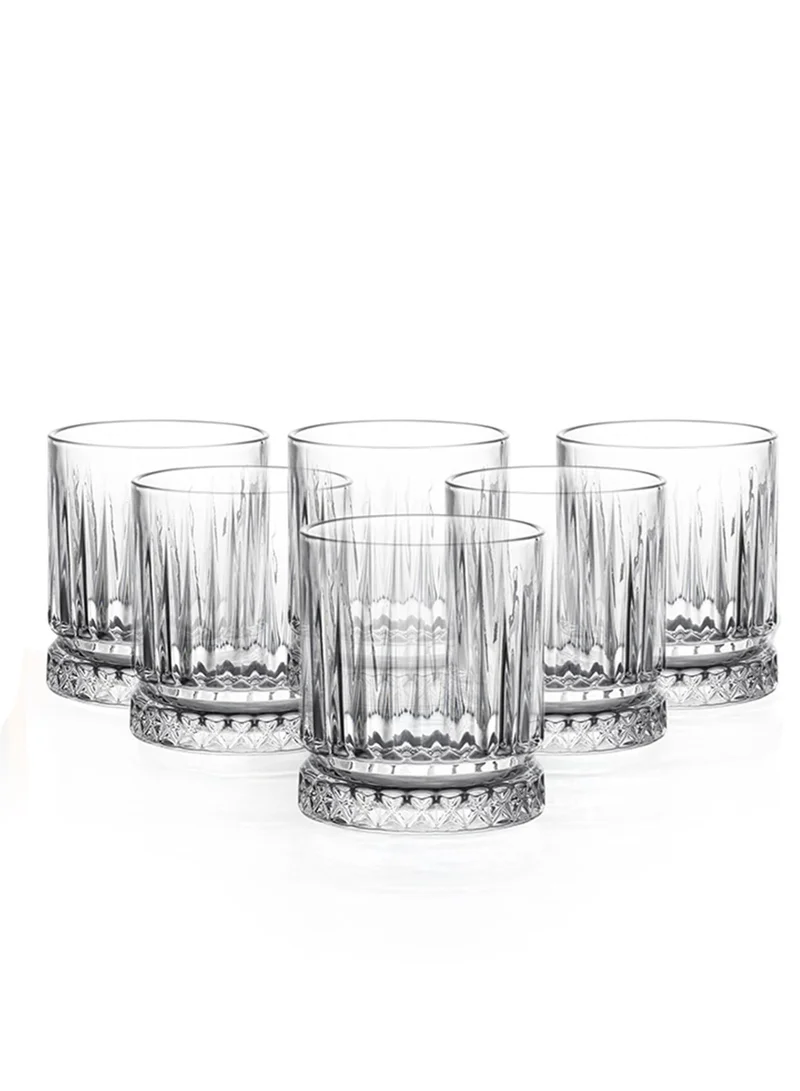 Cuisine Art Eva Short Tumbler Set - 6 Pcs, 310ml (10.5oz) - Crystal Clear, Dishwasher Safe, Elegant Glasses for Cocktails, Whiskey, Rocks, Juice