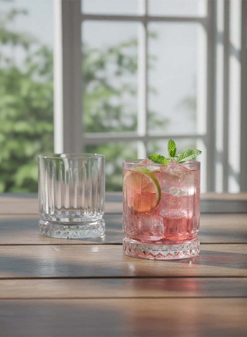 كويزين أرت طقم أكواب قصيرة إيفا -  قطع،  مل - كريستال شفاف، آمنة لغسالة الصحون، أكواب أنيقة للكوكتيلات والويسكي والعصير - Image 4