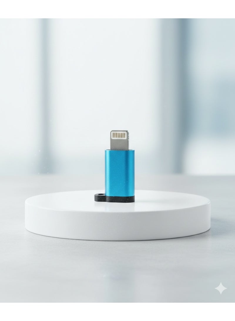 محول OTG معدني قصير USB 3.0 إلى Type-C موديل YHL-T9 BLUO - Image 2