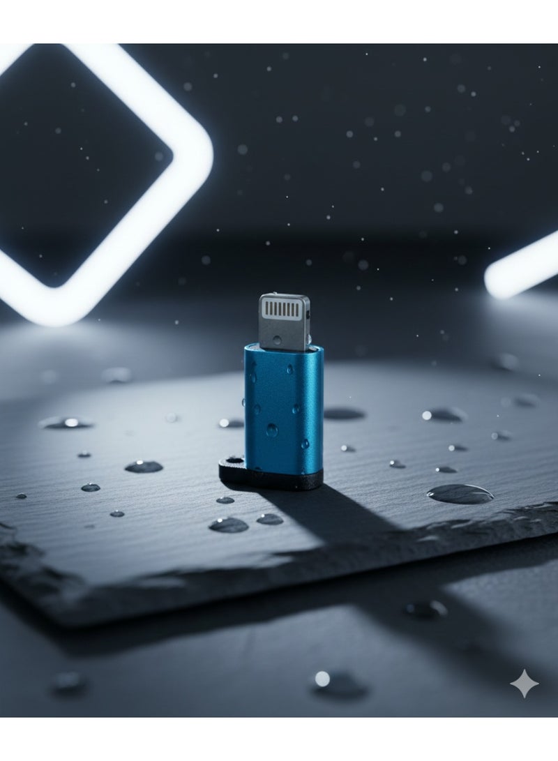 محول OTG معدني قصير USB 3.0 إلى Type-C موديل YHL-T9 BLUO - Image 3