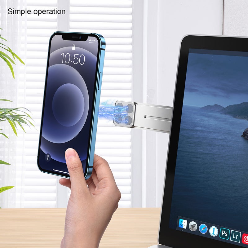 OATSBASF Home Same Screen Stand Holder Laptop Stand Magnetic Phone Holder Space-saving Office Tools For Computer Screen Side - Image 3