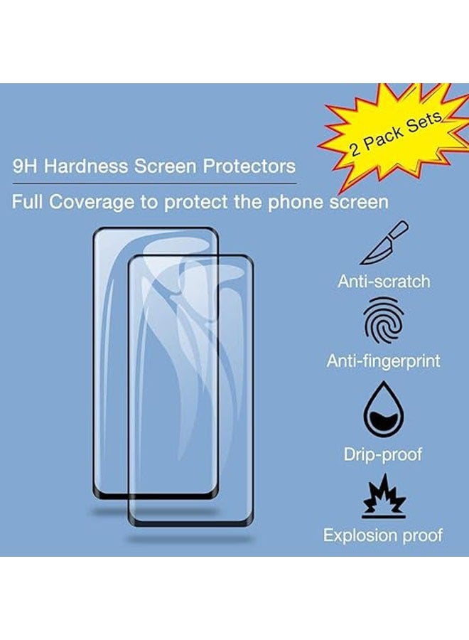 Case + Screen Protector 【2-Pack】 for Xiaomi Redmi Note 13 Pro Plus 5G/Note 13 Pro+ 5G, TPU/PC Hybrid Shockproof Armor Bumper Phone Case 【360° Stand】 with Tempered Glass Screen - Image 2