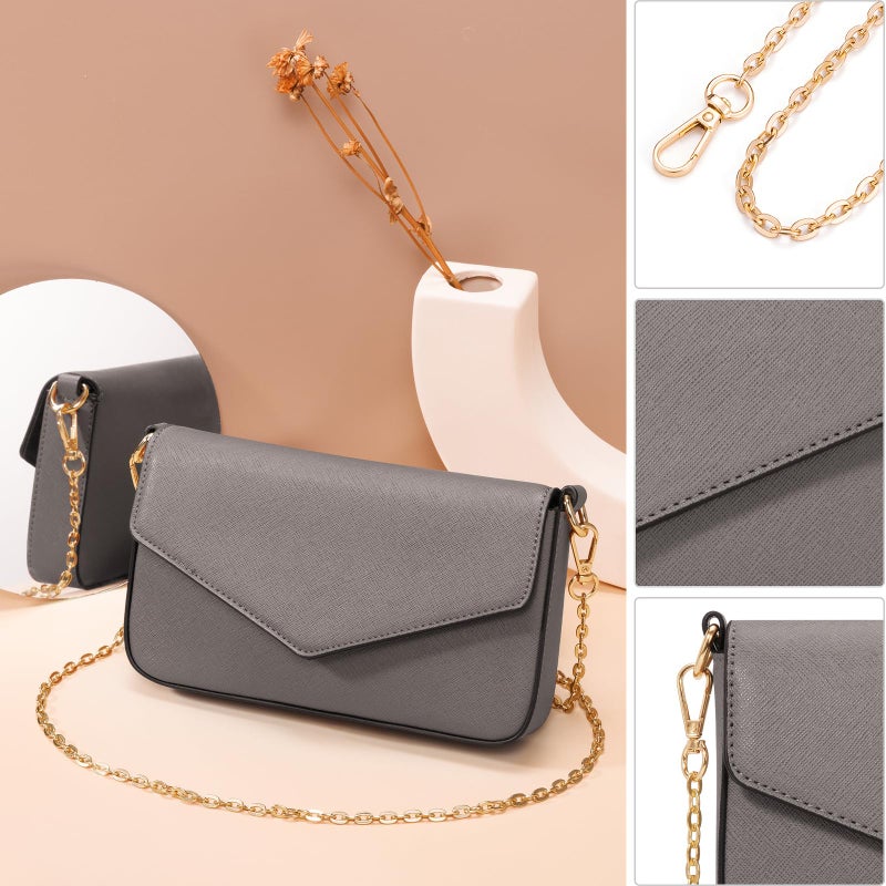 Bagsure 4PCS Women Fashion Handbags Purses Wallet Shoulder Bags Casual Tote Bag Crossbody Bags, Handbag Set Gift for Ladies Girls (Grey-b) - Image 4