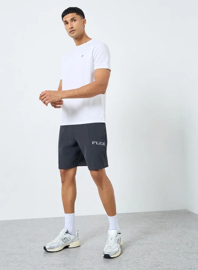 Styli Active Workout Shorts with Print Detail