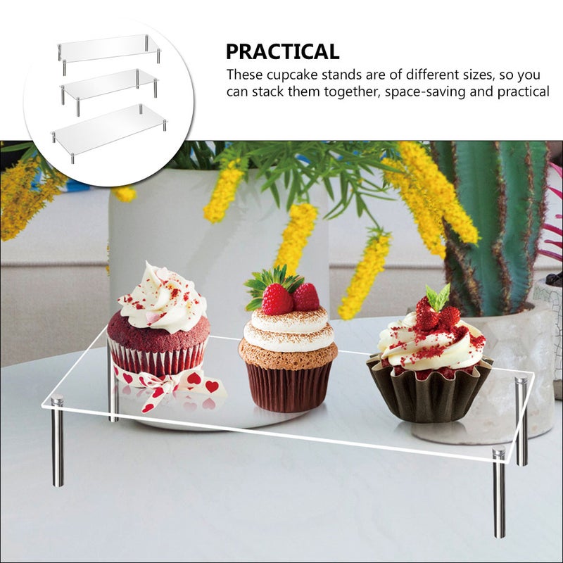 6 pcs Cake Stand Clear Cupcake Stand Cupcake Display Stand Dessert Display Holder - Image 5