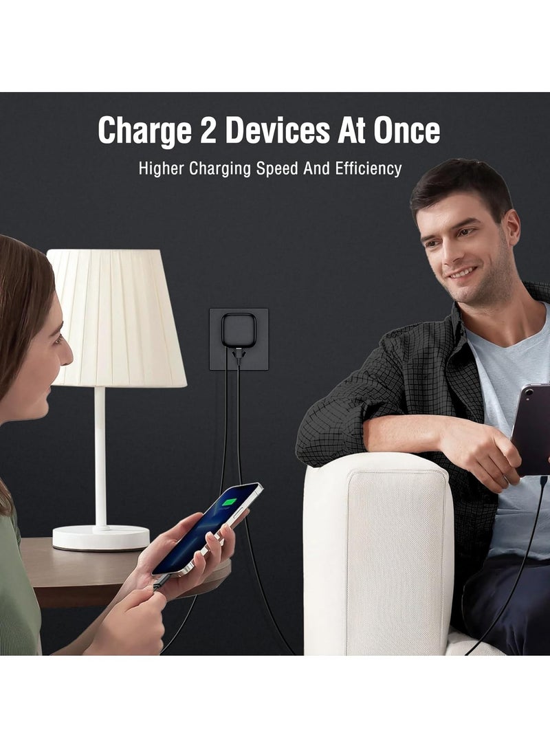 Usams Retractable Wall Charger, 35 W PD Fast Charger Block with Type C Retractable Cable (31.5 inch) and Type C Ports, Portable Charger Adapter for iPhone 16/15 Pro Max/Galaxy/Pixel & More  - Image 4