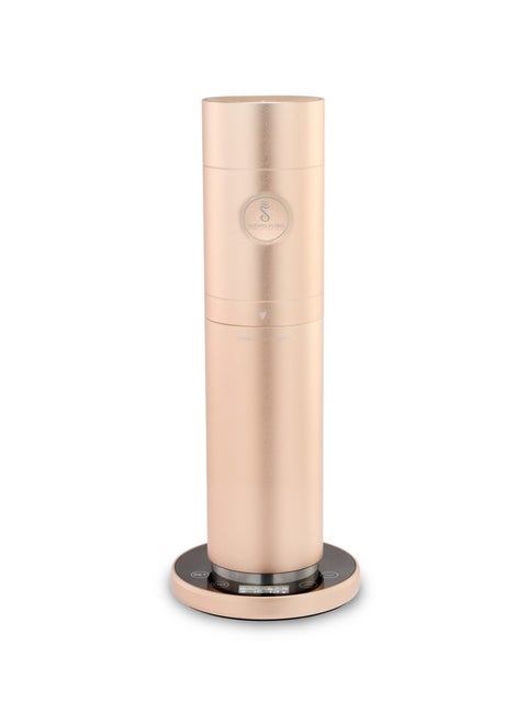 SCENTORA - ناشر الزيوت العطرية المحمول - مدمج، أنيق، مستويات تركيز العطر قابلة للتعديل، يتحكم بالتطبيق، شاشة تعمل باللمس، عملية هادئة للغاية (ذهبي)