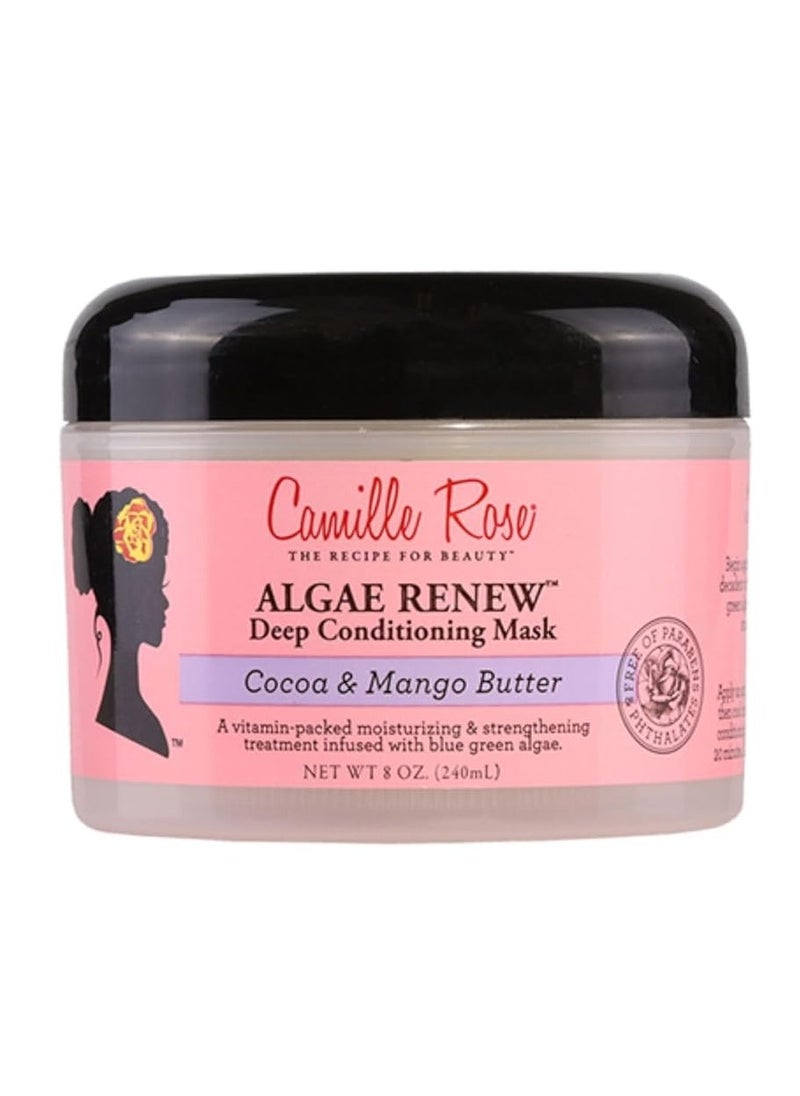 Camille Rose Camille Rose Algae Renew Deep Conditioning Hair Mask with Peppermint, Blue Green Algae & Mango Butter, to Strengthen and Moisturize, for All Hair Types, 8 oz  - Image 1