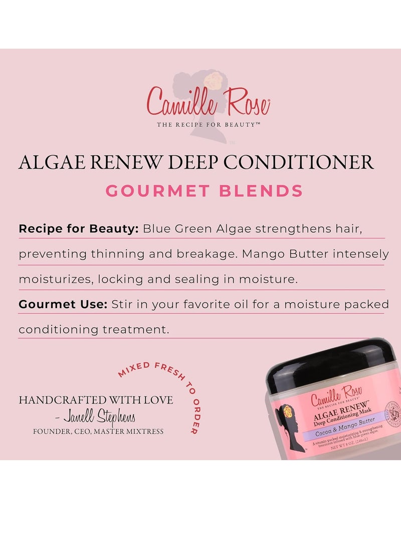 Camille Rose Camille Rose Algae Renew Deep Conditioning Hair Mask with Peppermint, Blue Green Algae & Mango Butter, to Strengthen and Moisturize, for All Hair Types, 8 oz  - Image 3