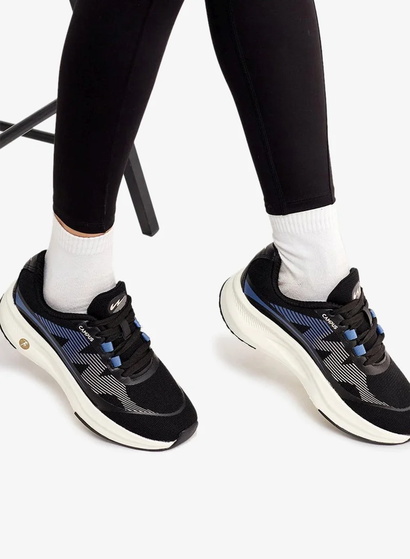 CAMPUS Blk/L.R.Slate Women's Black Low-Top Sneakers - Trendy Dual-Tone Look Shoes with Airy, Flexible Comfort for Women | Best Price UAE