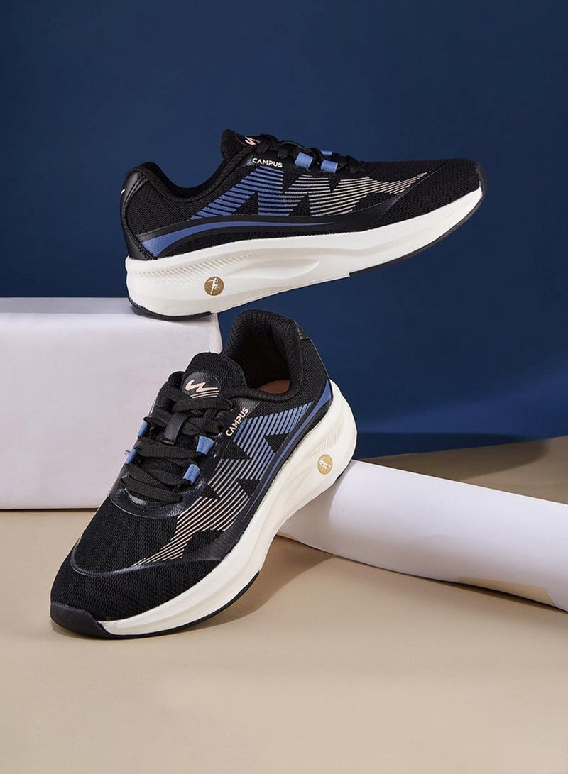 CAMPUS Women's Black Low-Top Sneakers - Trendy Dual-Tone Look Shoes with Airy, Flexible Comfort - Image 2