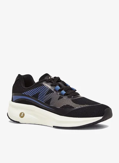CAMPUS Women's Black Low-Top Sneakers - Trendy Dual-Tone Look Shoes with Airy, Flexible Comfort