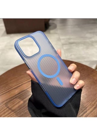 Corrugated Magsafe magnetic charging suitable mobile phone case grating iPhone13 pro max skin-feeling matte – blue - pzsku/Z10C45F74232CB98F65D9Z/45/1744562744/e5341019-a9b7-47f0-a939-ff74c37612ca