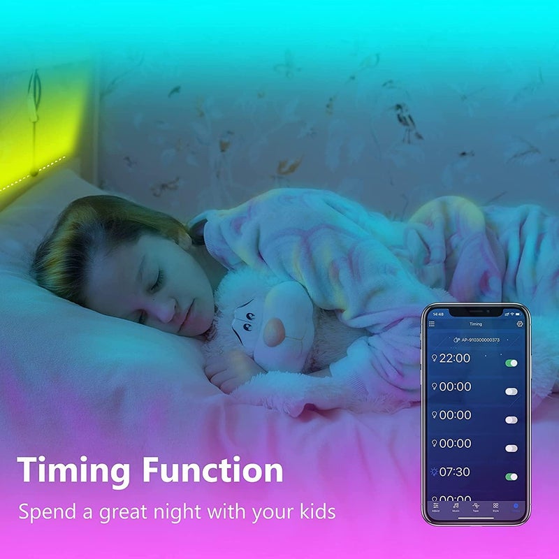 GUPUP 200 FT LED Strip Lights,Color Changing LED Lights for Bedroom,Built-in-Mic,Music Sync Tape Lighting,Phone Smart Controlled(APP+Remote+Mic) - Image 5