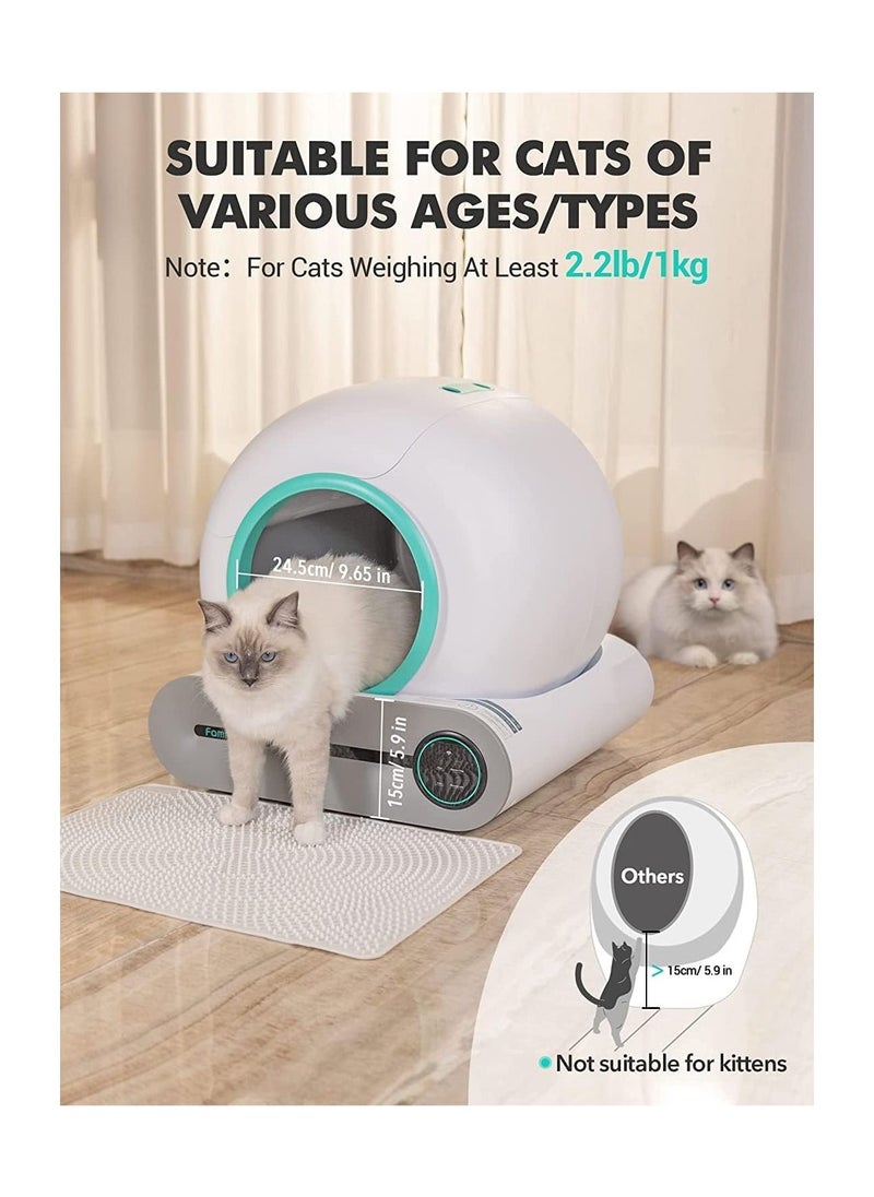 V2COM - V2COM Smart Self Cleaning Cat Litter Box Automatic Cat Litter Cleaning Robot Large Capacity/APP Control/Ionic Deodorizer for Multiple Cats. - Image 1