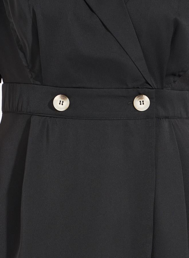 Styli Styli Notch Lapel Blazer Midi Dress with Button Detail  - Image 3