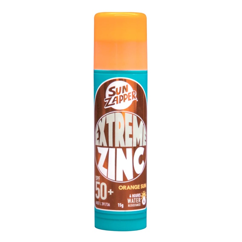 Sun Zapper Extreme Zinc Sunscreen Stick SPF 50 Orange Sun Colored Water Resistant Mineral Sunscreen for Face Zinc Oxide Surf Sunscreen Stick for Water Sports 15g 053 oz Australian Made - Image 3