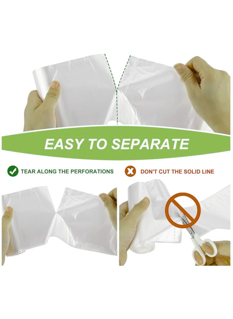 Generic UNIWORTH Trash Bags –White, Strong & Leak-Proof Garbage Bags, Odor-Control, Tear-Resistant, 30 Counts for Home, Office & Commercial use, Size 55x60 cm with 10 Gallons  - Image 5