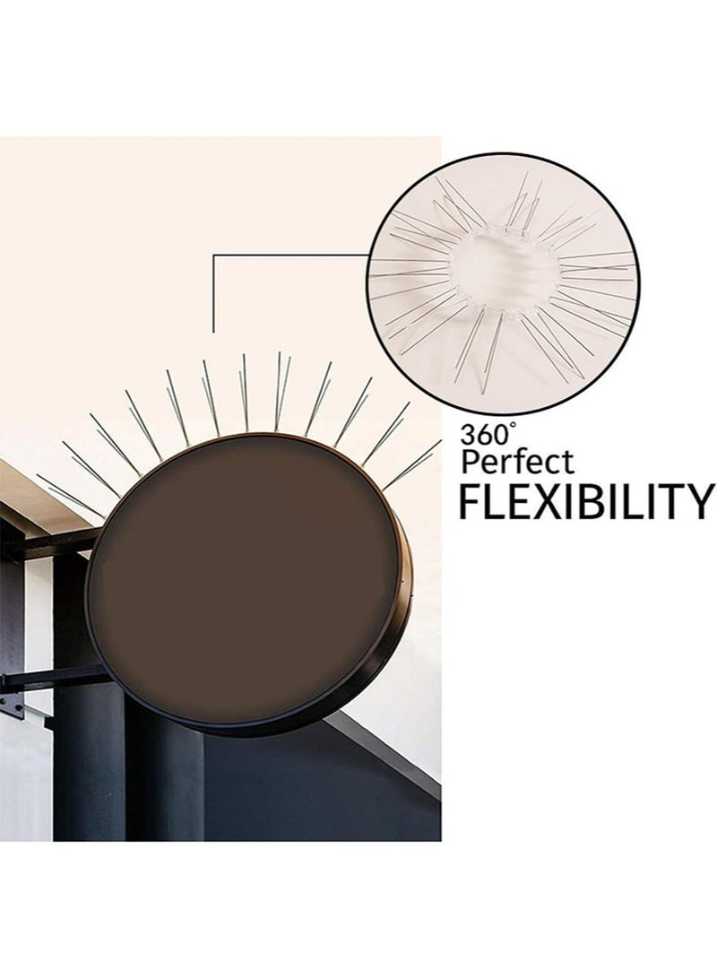 يالونج قطعتين من الطيور والحمام مع الأشواك الفضة 50 سم ضد الطيور الشائكة ، وتستخدم في الهواء الطلق لمنع الطيور والسناجب والقطط من الاقتراب ، الفولاذ المقاوم للصدأ ضد الطيور الشائكة 2 19.6 بوصة - Image 2