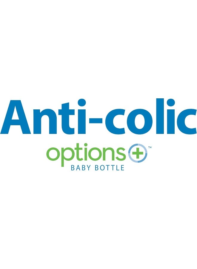 Dr. Brown's Natural Flow® Anti-Colic Options+™ Narrow Baby Bottles 4 oz/120 mL, with Level 1 Slow Flow, 3 Pack, 0m+ Lavender