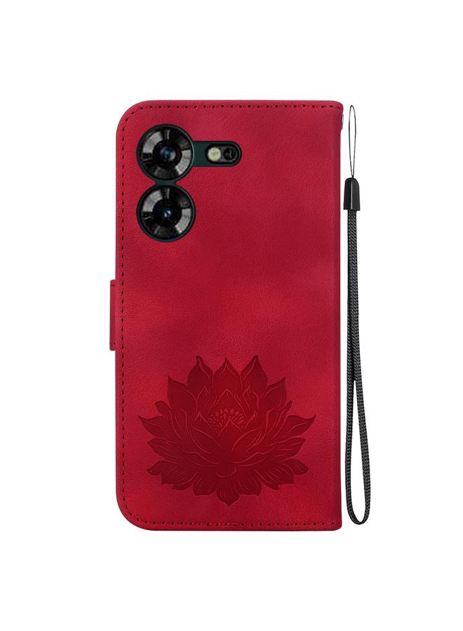 erorex Case For Tecno Pova 5 Lotus Embossed Leather Phone Case - Image 3