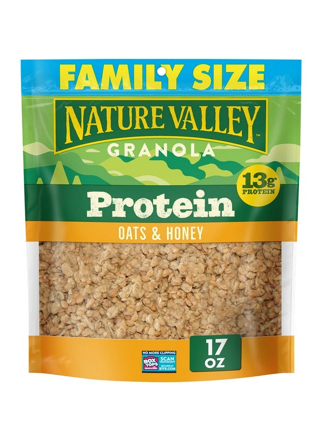 Nature Valley Nature Valley Protein Granola, Oats and Honey, Family Size, Resealable Bag, 17 OZ  - Image 1