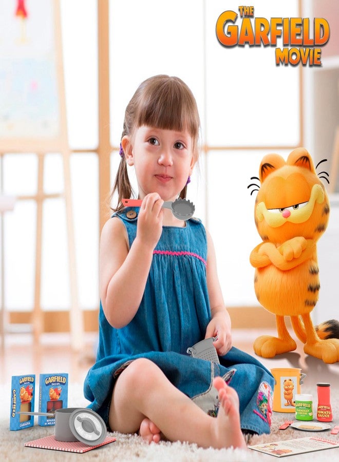 Lollipop Garfield Lasagna Toy Kit - Food Playset with 4 Meatballs, 2 Spaghetti Piles, Parmesan Cheese, Tomato Sauce, Ravioli, Spoon & Kitchen Accessories - Fun Learning Toy for Children - Image 3