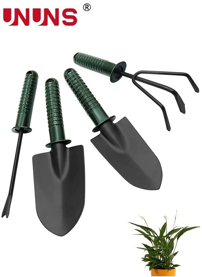 UNUNS Garden Tool Set,4Pcs Plant Care Kit,Potted Soil Shovel Claw Hoe Durable Studry For Home Garden Lawn Farm Indoor Outdoor  - Image 1