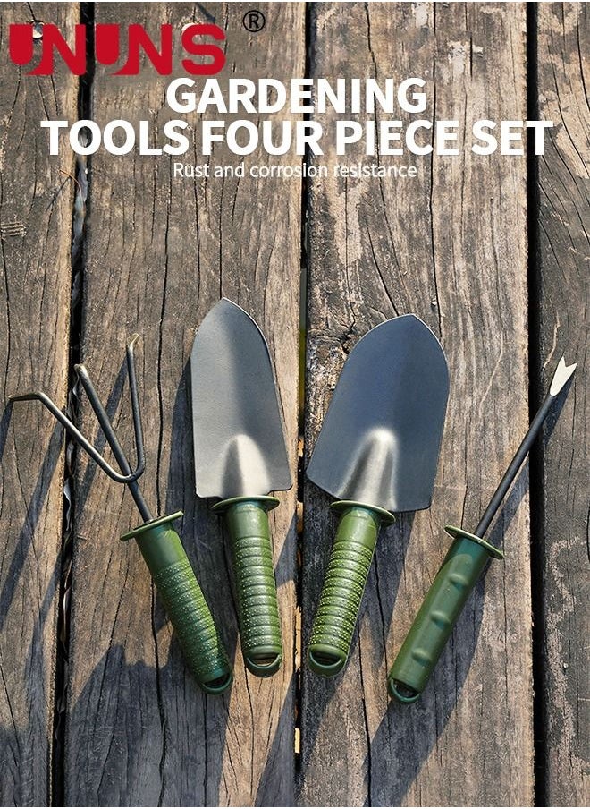UNUNS Garden Tool Set,4Pcs Plant Care Kit,Potted Soil Shovel Claw Hoe Durable Studry For Home Garden Lawn Farm Indoor Outdoor  - Image 2
