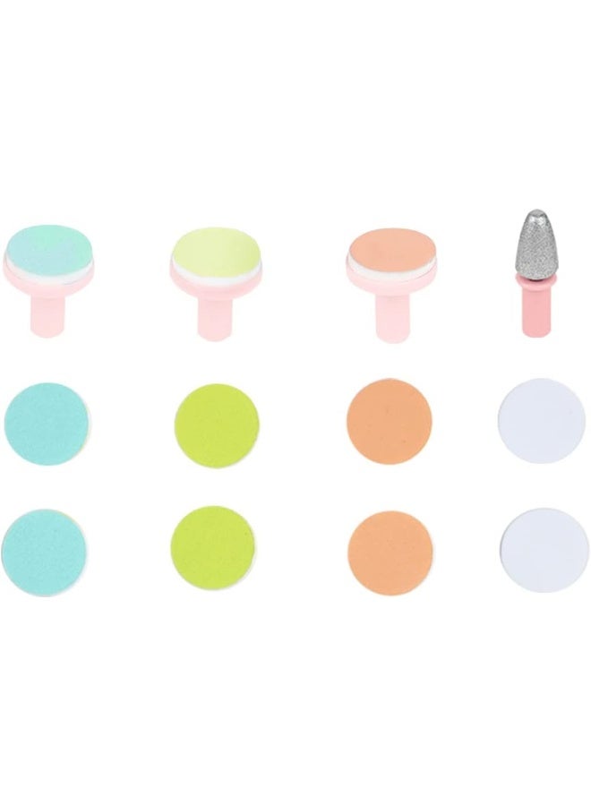 Fansidi Electric Baby Nail File Replacement Pads- Electric Baby Nail Trimmer Clipper Sandpaper Pads (Pink) - Image 1