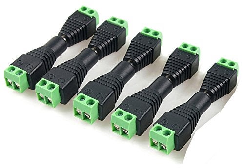 exgoofit DC Power Connector 15 Pairs 12V Male+Female 2.1x5.5MM DC Power Jack Plug Adapter Connector for CCTV Camera and LED Strip Light - Image 2