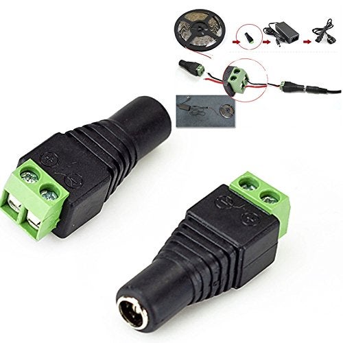 exgoofit DC Power Connector 15 Pairs 12V Male+Female 2.1x5.5MM DC Power Jack Plug Adapter Connector for CCTV Camera and LED Strip Light - Image 3
