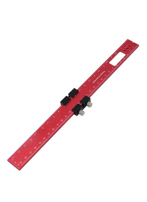 Woodworking Scriber Positioning Scribing Gauge Ruler Aluminum Alloy Measuring Tool with Metric and Imperial Scales for Carpenter