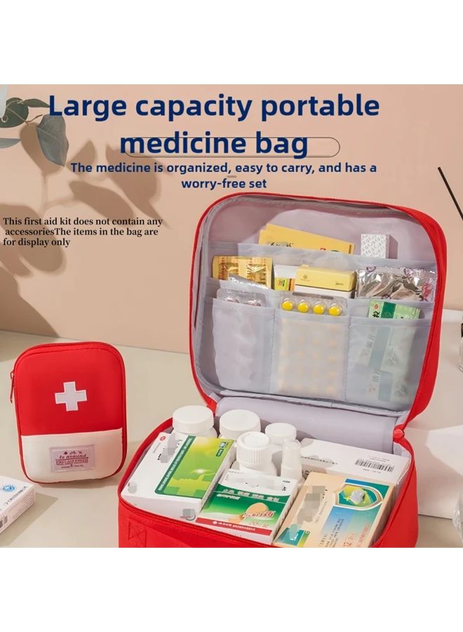 Large Blue 2 In 1 First Aid Kit Waterproof Portable For Home Travel Camping RV - Image 3