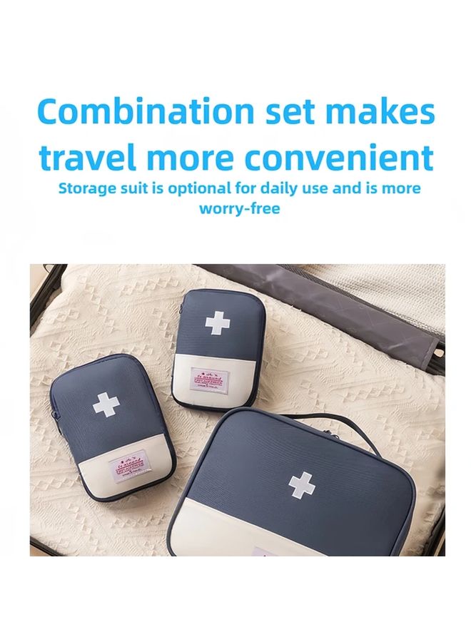 Large Blue 2 In 1 First Aid Kit Waterproof Portable For Home Travel Camping RV - Image 4