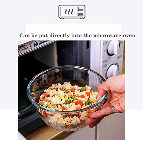 PrimeWorld Crystal Glass Casserole with Lid, Oven and Microwave Safe, Fridge Safe Serving Bowl- Set of 4pieces - Image 5