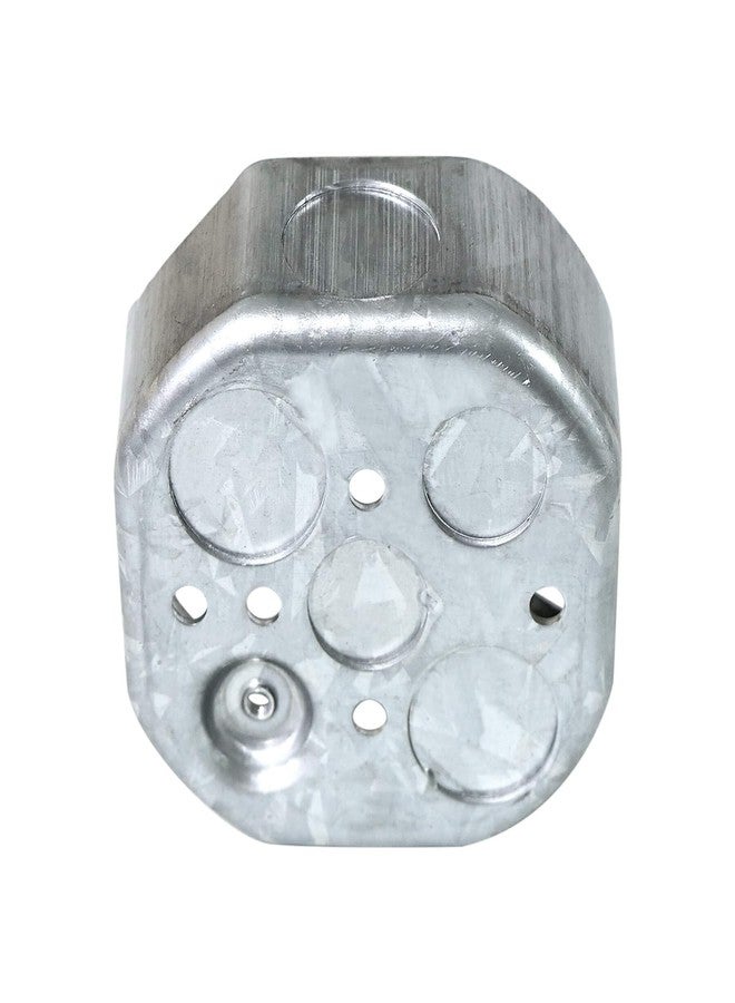 Qlvily 12 Packs Octagon Electrical Box, Raised Ground 1-1/2'' Deep Metal Electrical Box, 3/4" Side Knockouts, Electrical Junction Box, Galvanized - Image 4