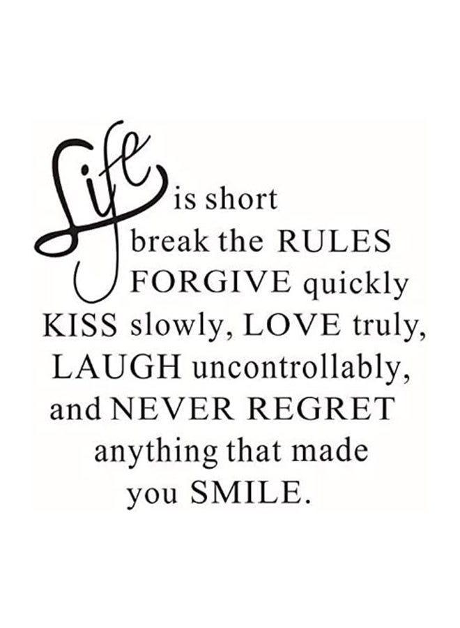 Life is short Bedroom Living Room Wall Decor Art Quotes Stickers Home Decoration Decals Removable Vinyl DIY Decorative Mural Wallpaper-XSQ , 2724648898901  - Image 4