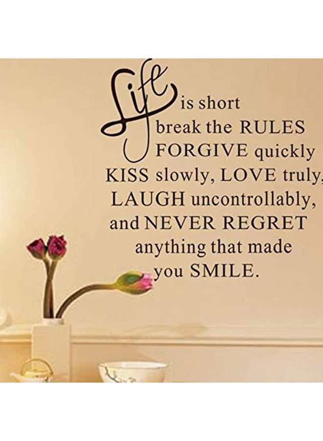 Life is short Bedroom Living Room Wall Decor Art Quotes Stickers Home Decoration Decals Removable Vinyl DIY Decorative Mural Wallpaper-XSQ , 2724648898901  - Image 3