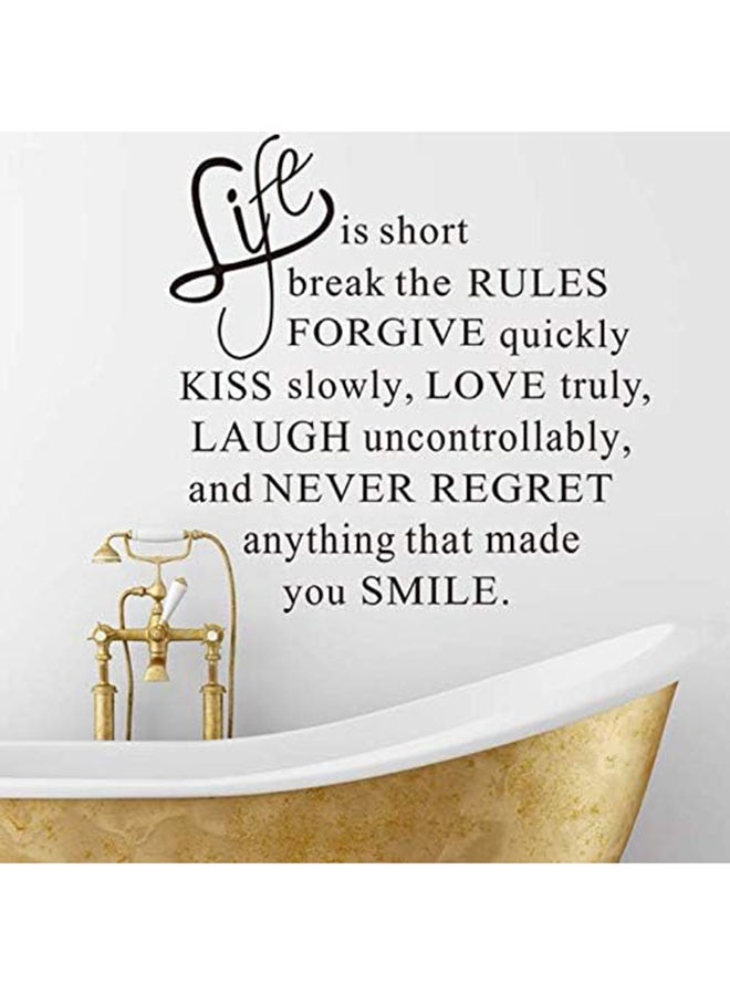 Life is short Bedroom Living Room Wall Decor Art Quotes Stickers Home Decoration Decals Removable Vinyl DIY Decorative Mural Wallpaper-XSQ , 2724648898901  - Image 2