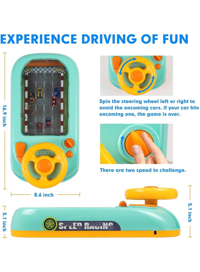 general Baby Musical Steering Wheel Toy, Toddler Simulated Driving Racing Car Game with Sound,Pretend Play Driving Toy Toddler Sensory Toys Boys Girls Birthday Gift (Green Driving Racing Car) - Image 4