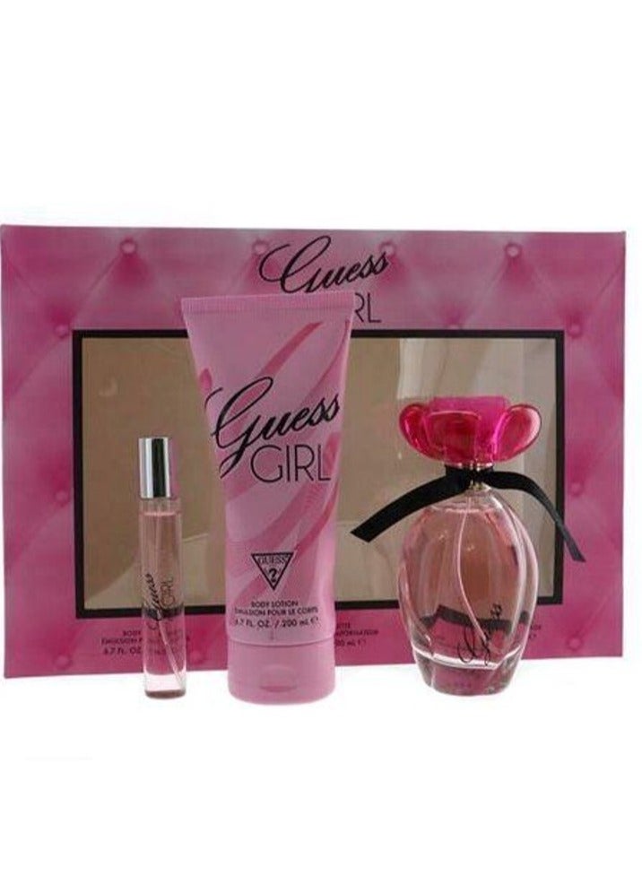 Guess Girl Women Gift Set (Body Lotion 200ml, EDT 100ml, Travel Spray 15ml) - Image 2