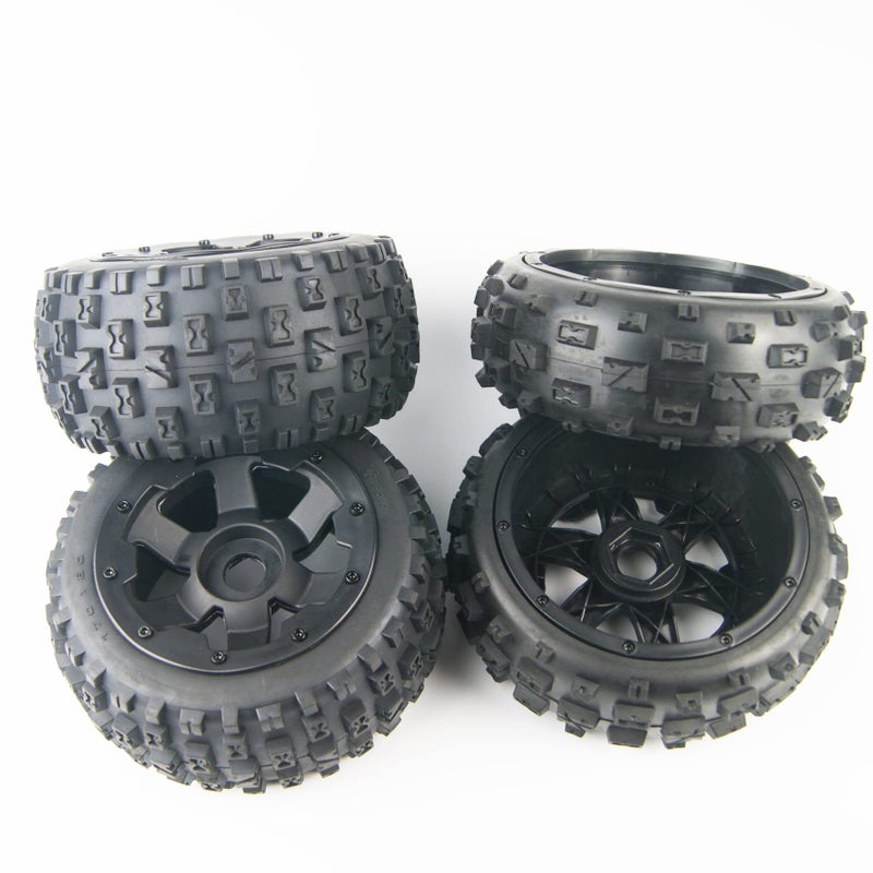 TITRACING Knobby Tires Front Rear Tyres 6 Spoke WheelS fit 15 HPI Rovan Baja 5B SS KM Buggy - Image 2