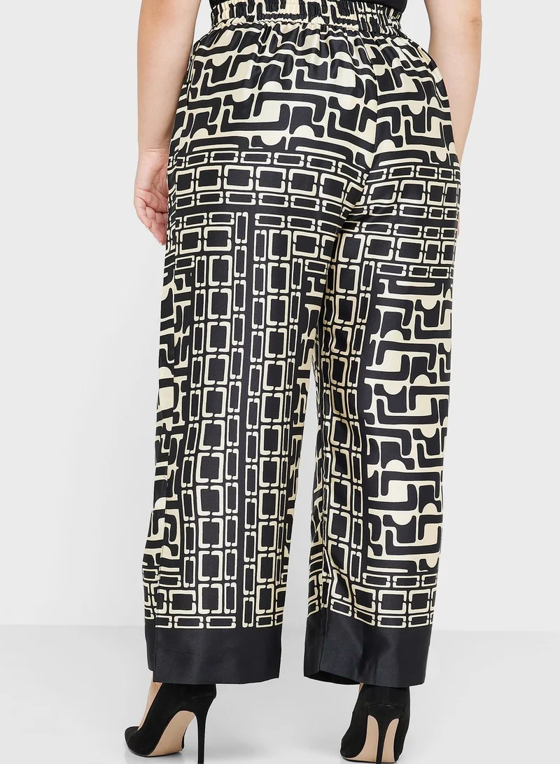 River Island Plus Printed Wide Leg Pants