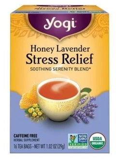 Yogi Tea Herbal tea with organic honey and lavender to relieve stress 29g  (16 bags) 