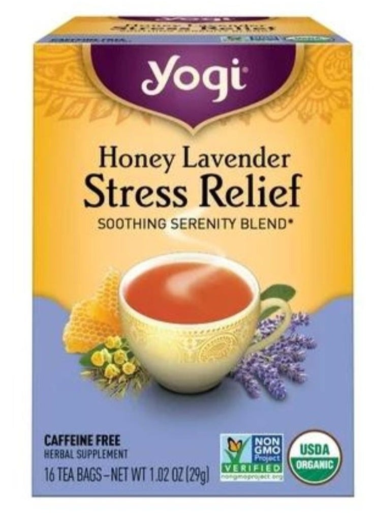 Yogi Tea Herbal tea with organic honey and lavender to relieve stress 29g  (16 bags) 